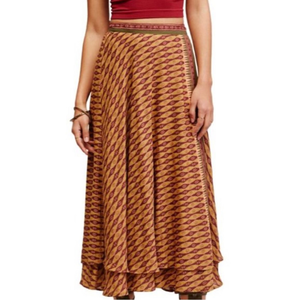 Free People Good for You Midi Skirt Sz 0 OB512887